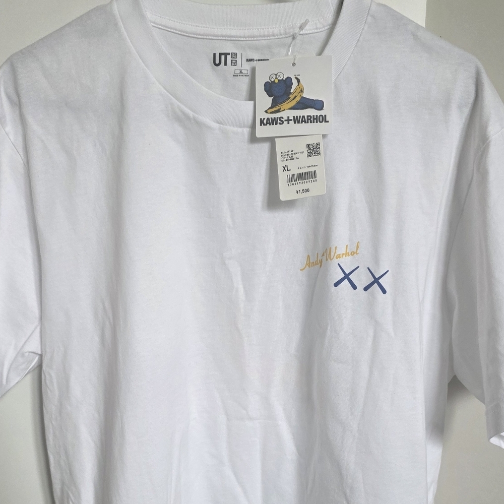White KAWS x Warhol Graphic T-Shirt